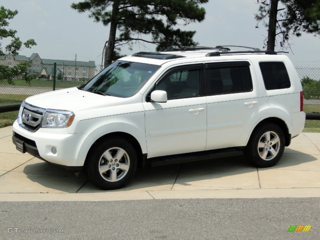 2011 Pilot EX-L - Taffeta White / Gray photo #9