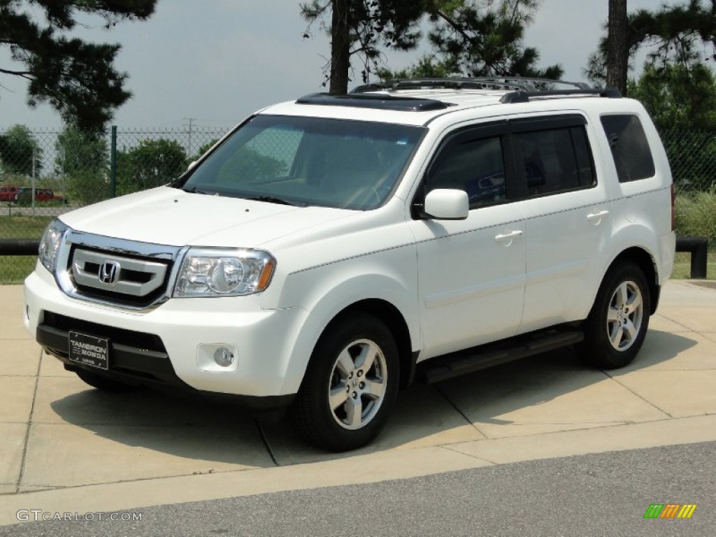 2011 Pilot EX-L - Taffeta White / Gray photo #10