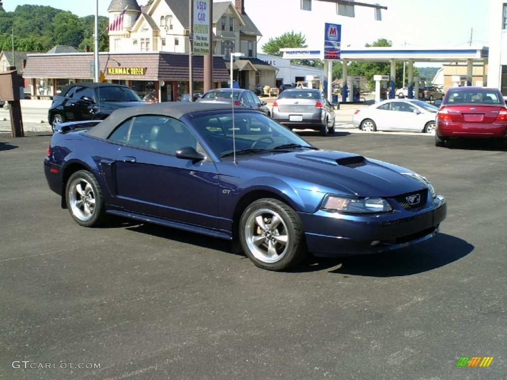 2003 Mustang GT Convertible - True Blue Metallic / Dark Charcoal photo #2