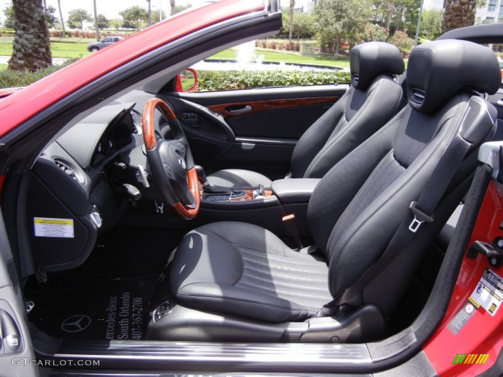 Black Interior 2009 Mercedes-Benz SL 550 Roadster Photo #67471633