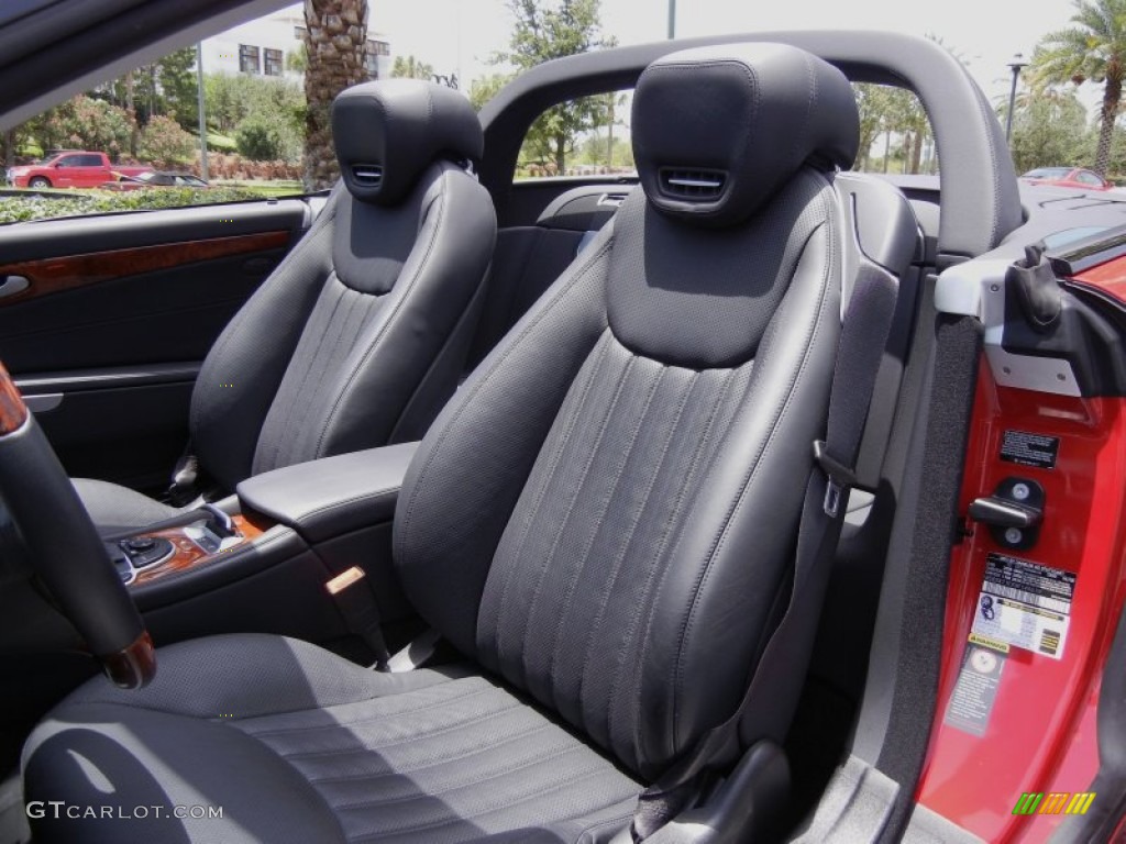 Black Interior 2009 Mercedes-Benz SL 550 Roadster Photo #67471642