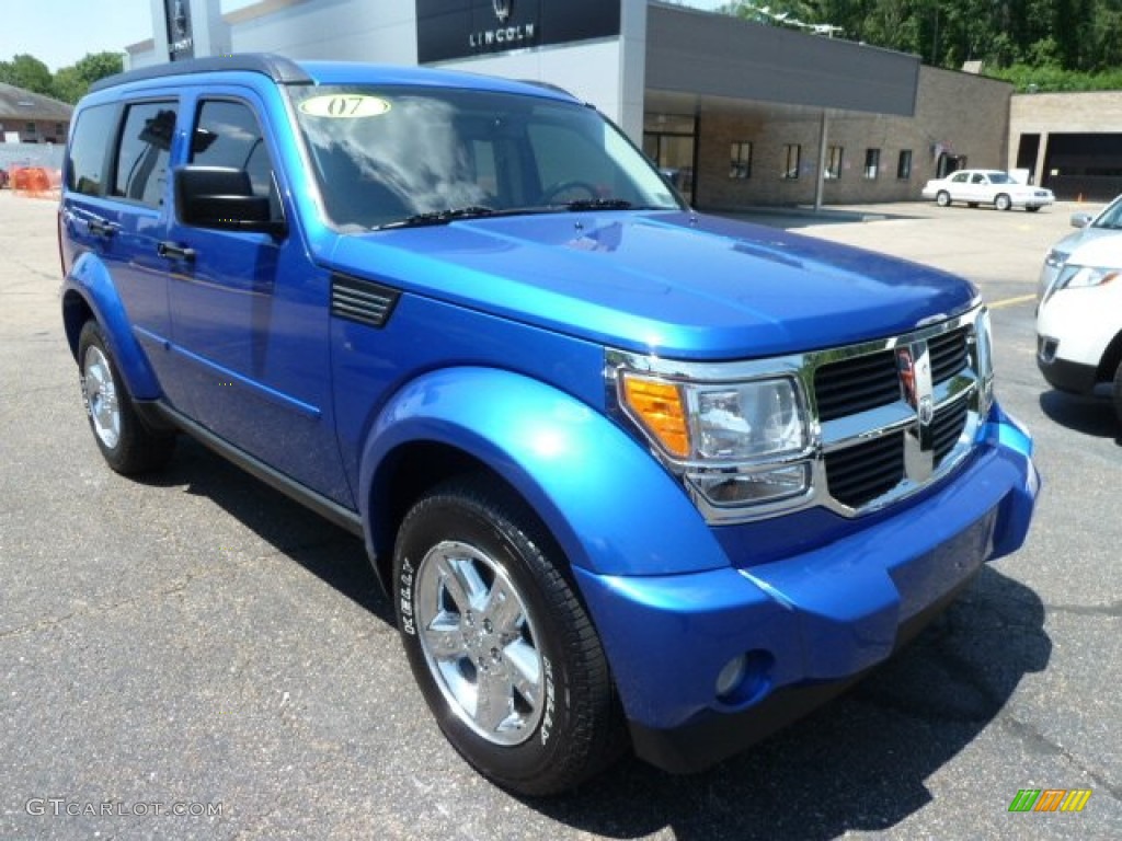 2007 Nitro SLT 4x4 - Electric Blue Pearl / Dark Slate Gray/Light Slate Gray photo #7