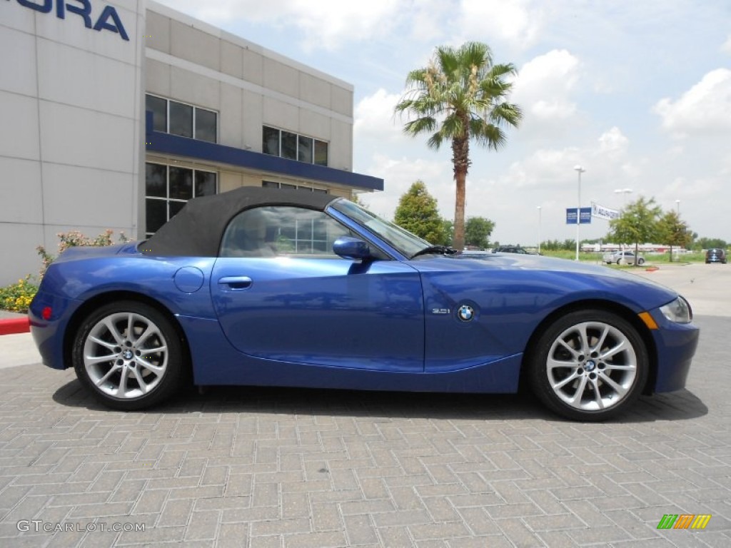 2007 Z4 3.0i Roadster - Montego Blue Metallic / Beige photo #6