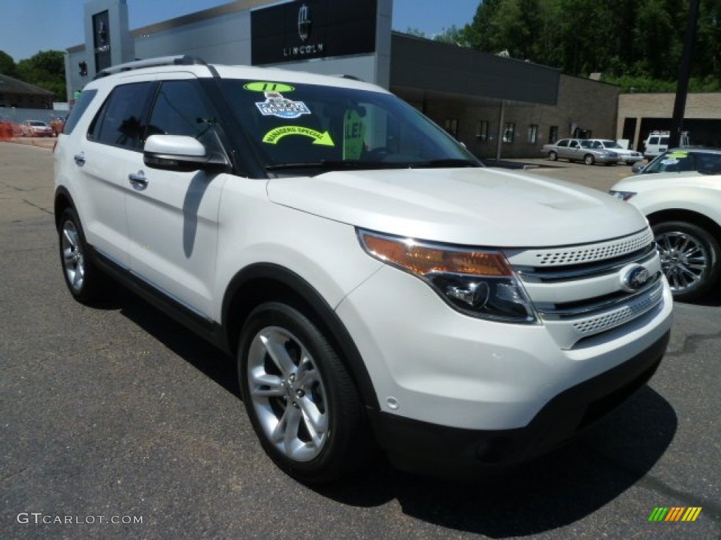 2011 Explorer Limited 4WD - White Platinum Tri-Coat / Charcoal Black photo #7