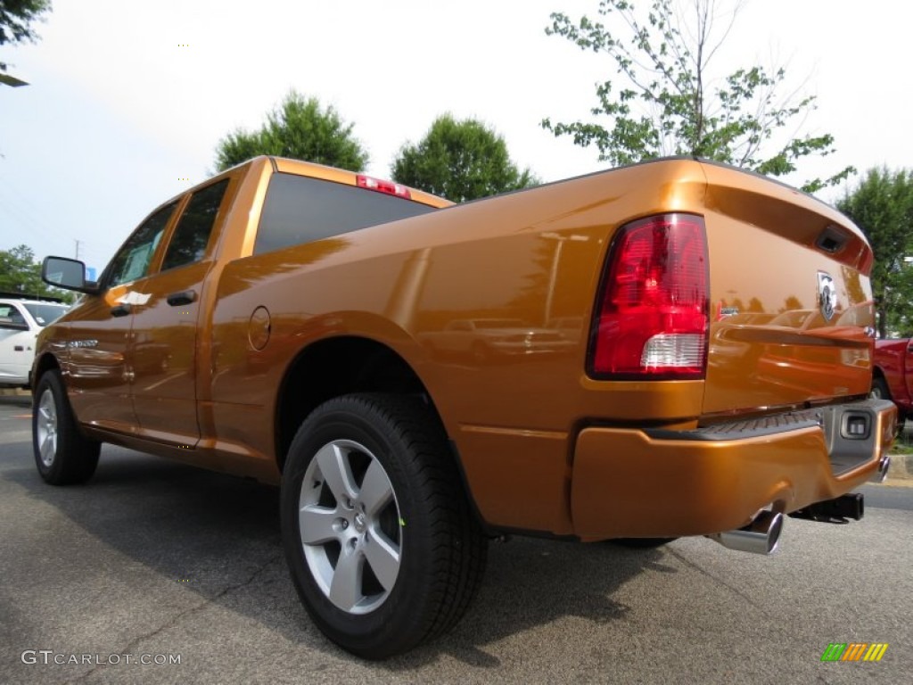 2012 Tequila Sunrise Pearl Dodge Ram 1500 Express Quad Cab 4x4