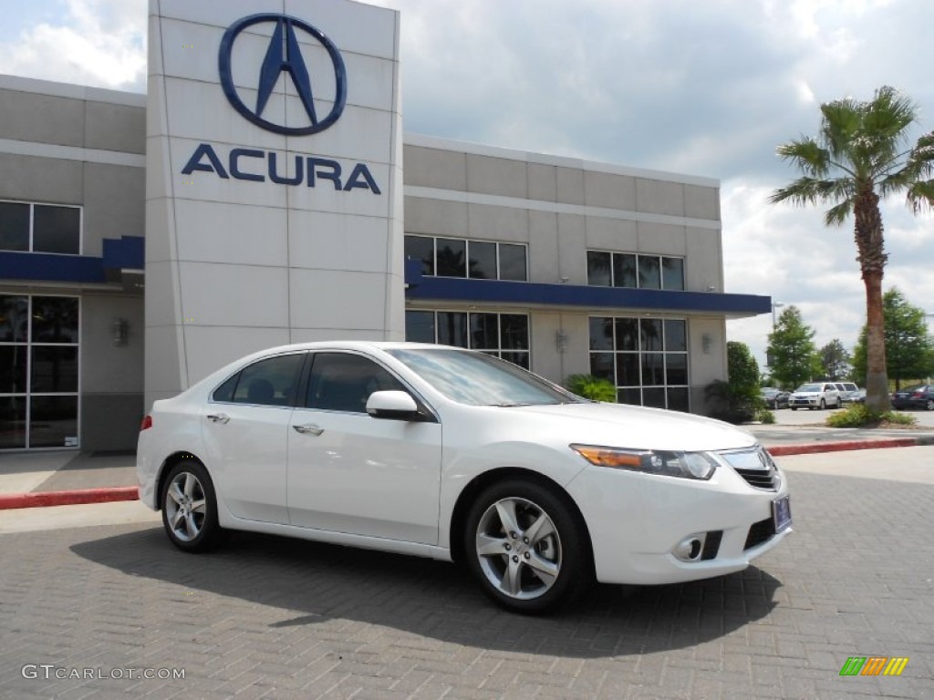 2012 TSX Sedan - Bellanova White Pearl / Parchment photo #1