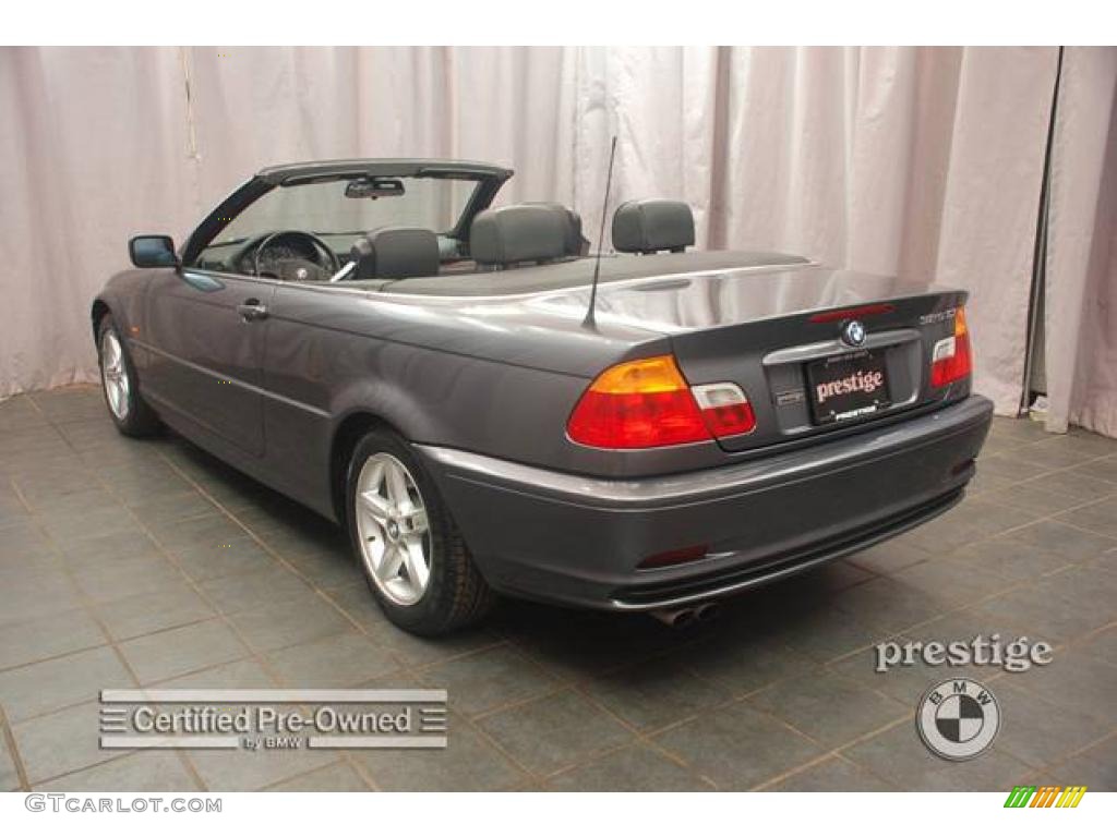 2002 3 Series 325i Convertible - Steel Grey Metallic / Black photo #3