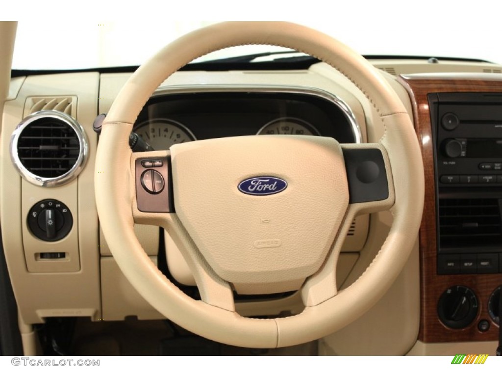2006 Ford Explorer Eddie Bauer 4x4 Camel/Stone Steering Wheel Photo #67478590