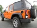 2012 Crush Orange Jeep Wrangler Unlimited Rubicon 4x4  photo #2