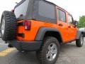 2012 Crush Orange Jeep Wrangler Unlimited Rubicon 4x4  photo #3