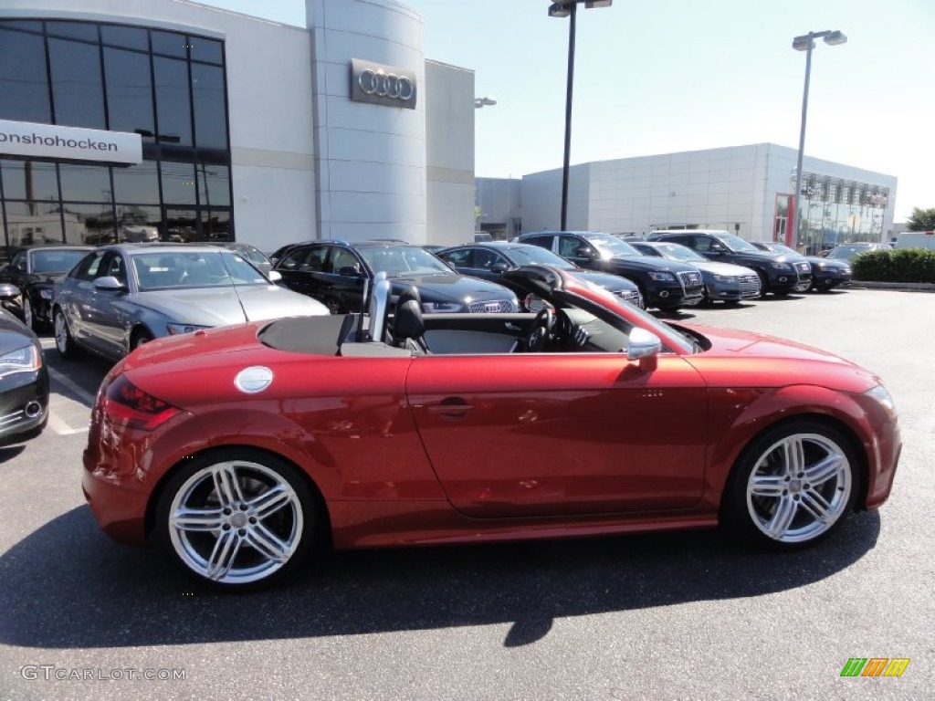 2011 TT S 2.0T quattro Roadster - Volcano Red Metallic / Black/Spectra Silver photo #46