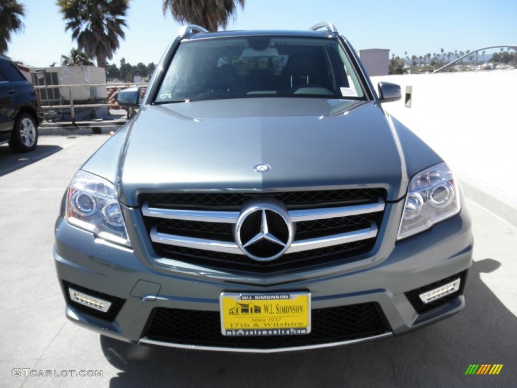 2012 GLK 350 4Matic - Sapphire Grey Metallic / Black photo #2