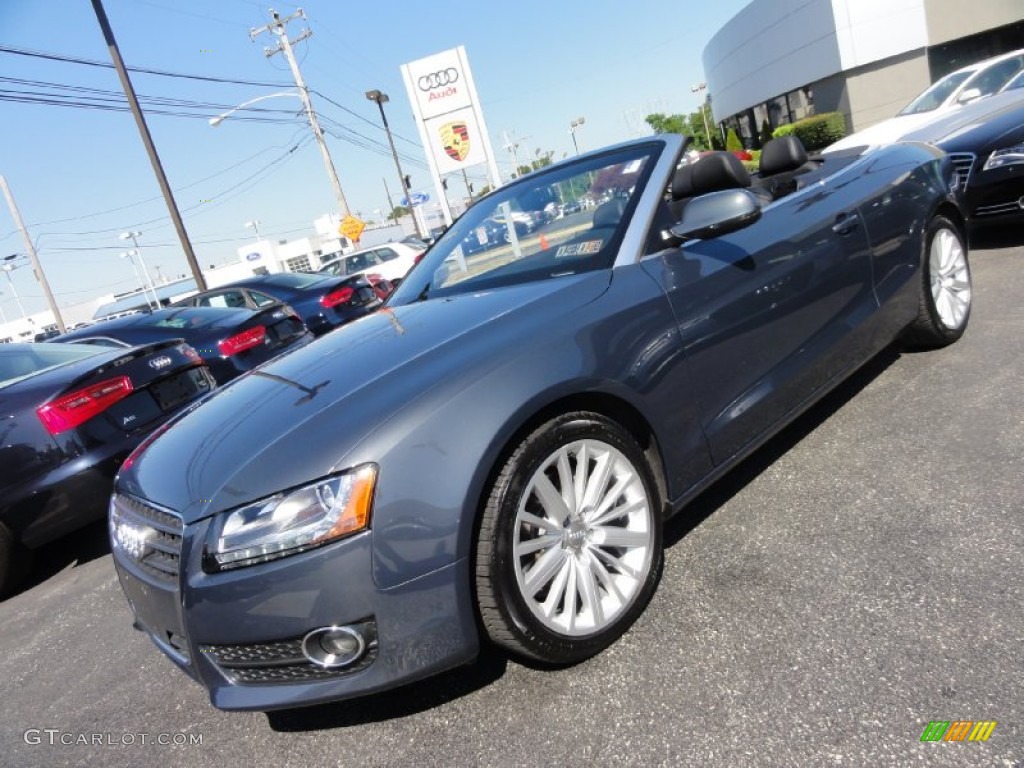 2011 A5 2.0T quattro Convertible - Meteor Grey Pearl Effect / Black photo #3