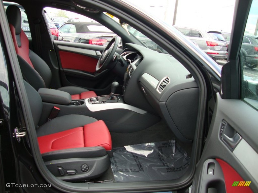 Black/Red Interior 2010 Audi S4 3.0 quattro Sedan Photo #67481578