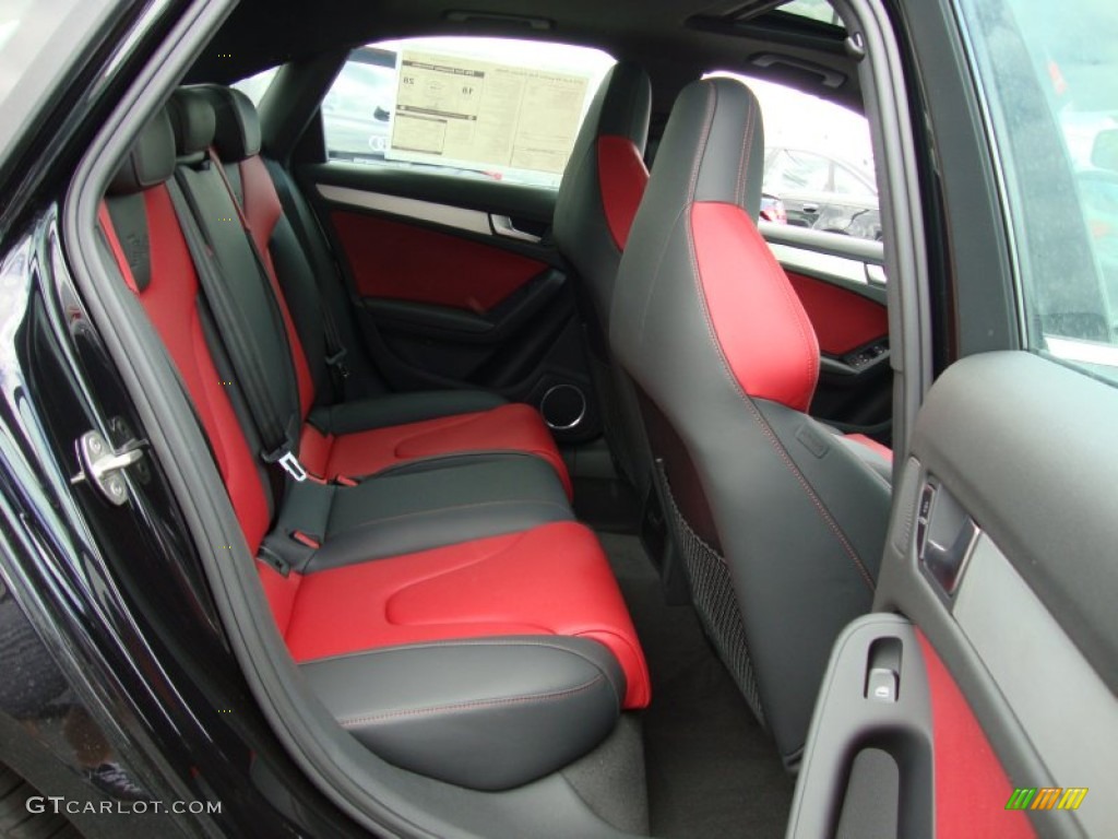 Black/Red Interior 2010 Audi S4 3.0 quattro Sedan Photo #67481590