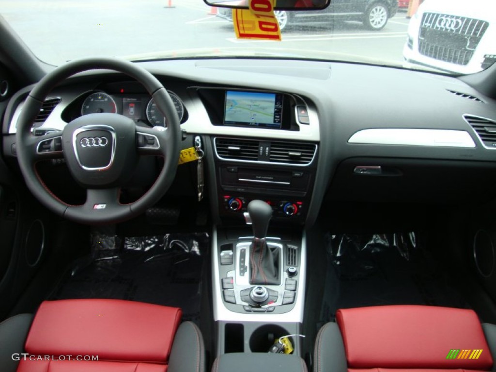 2010 Audi S4 3.0 quattro Sedan Black/Red Dashboard Photo #67481623