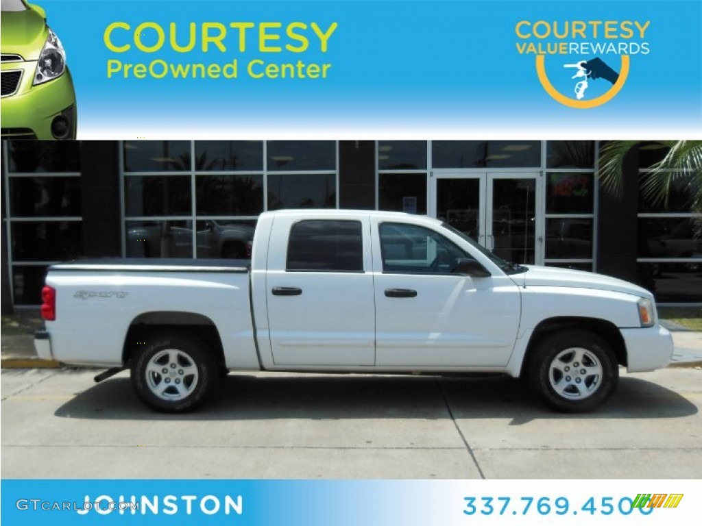 2006 Dakota SLT Quad Cab - Bright White / Medium Slate Gray photo #1