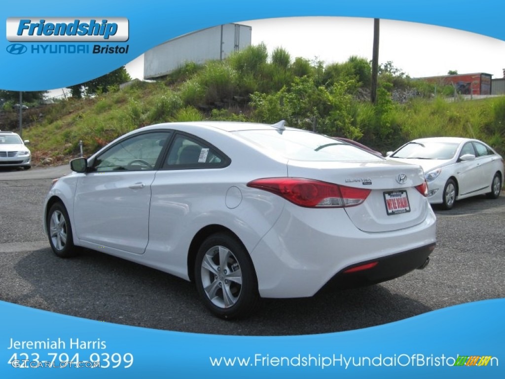 2013 Elantra Coupe GS - Monaco White / Gray photo #9