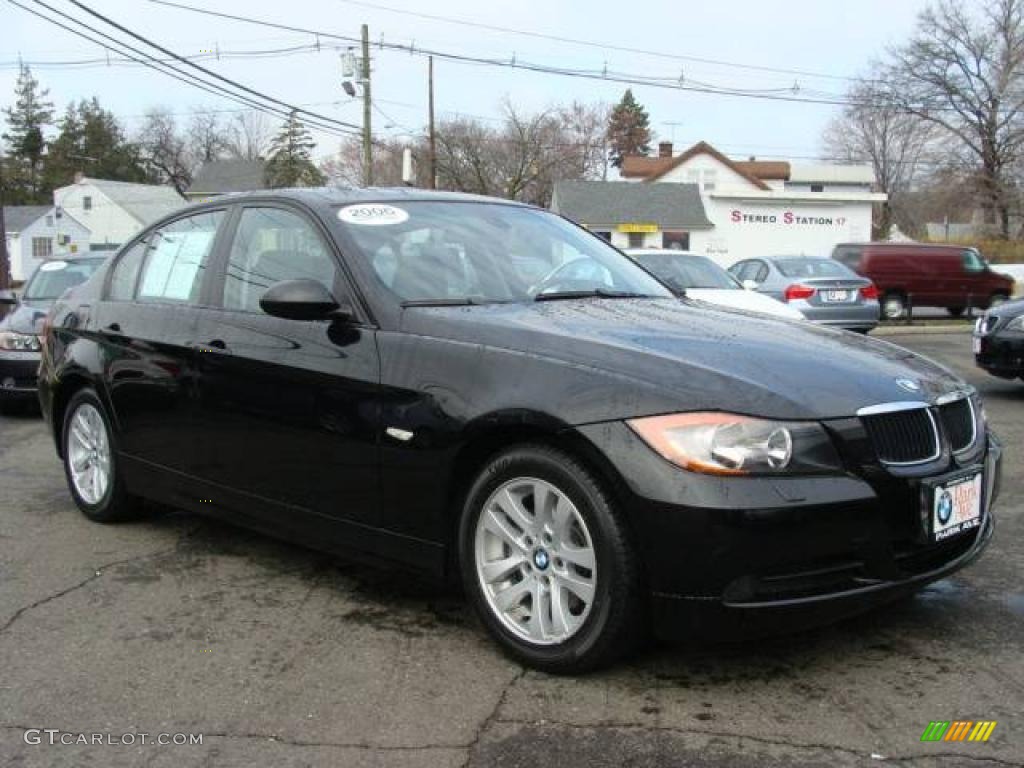 2006 3 Series 325i Sedan - Jet Black / Grey photo #2