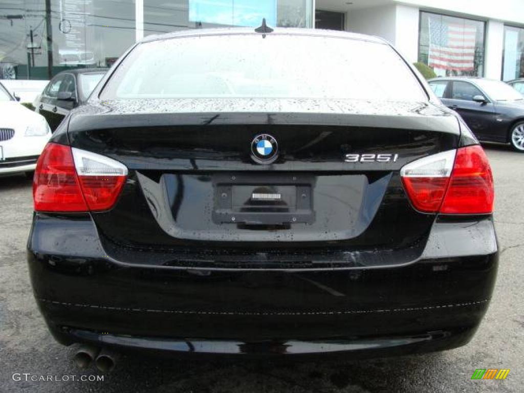 2006 3 Series 325i Sedan - Jet Black / Grey photo #7