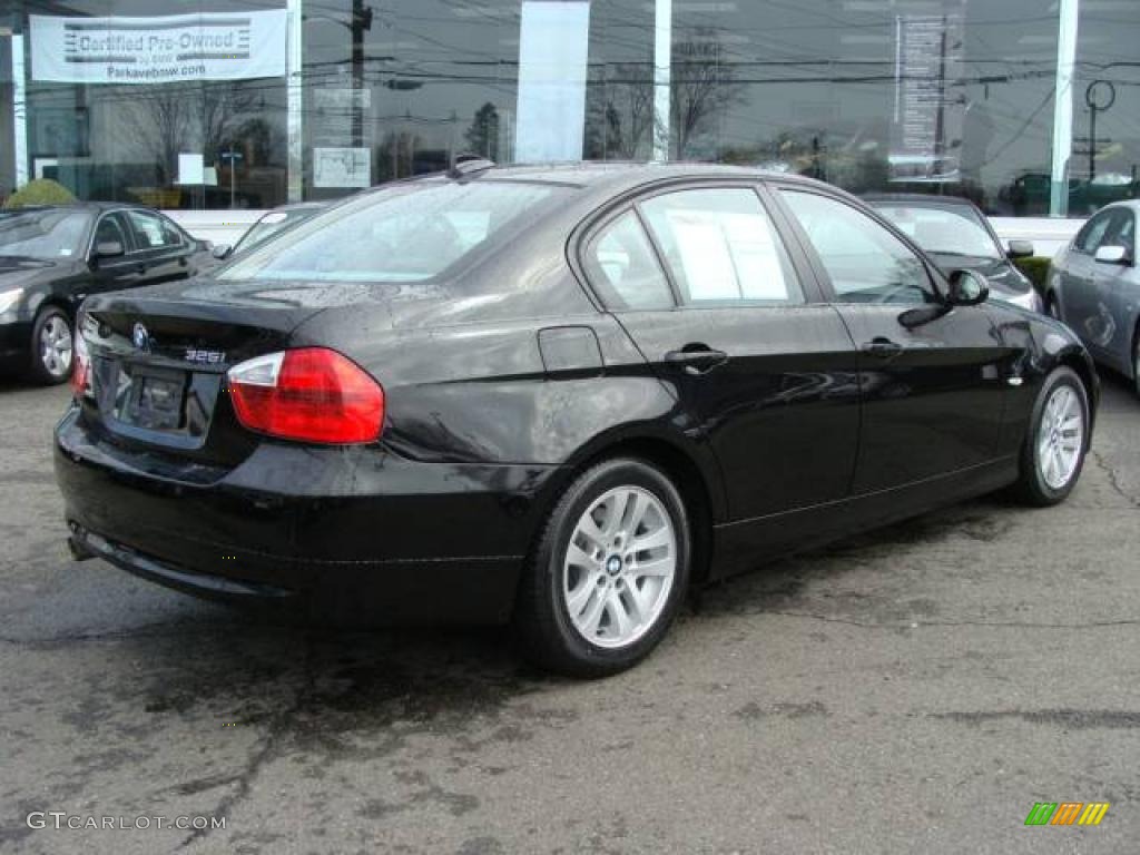 2006 3 Series 325i Sedan - Jet Black / Grey photo #8