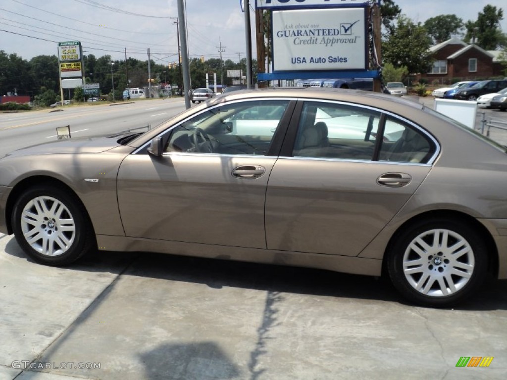 2002 7 Series 745i Sedan - Kalahari Beige Metallic / Beige III photo #4