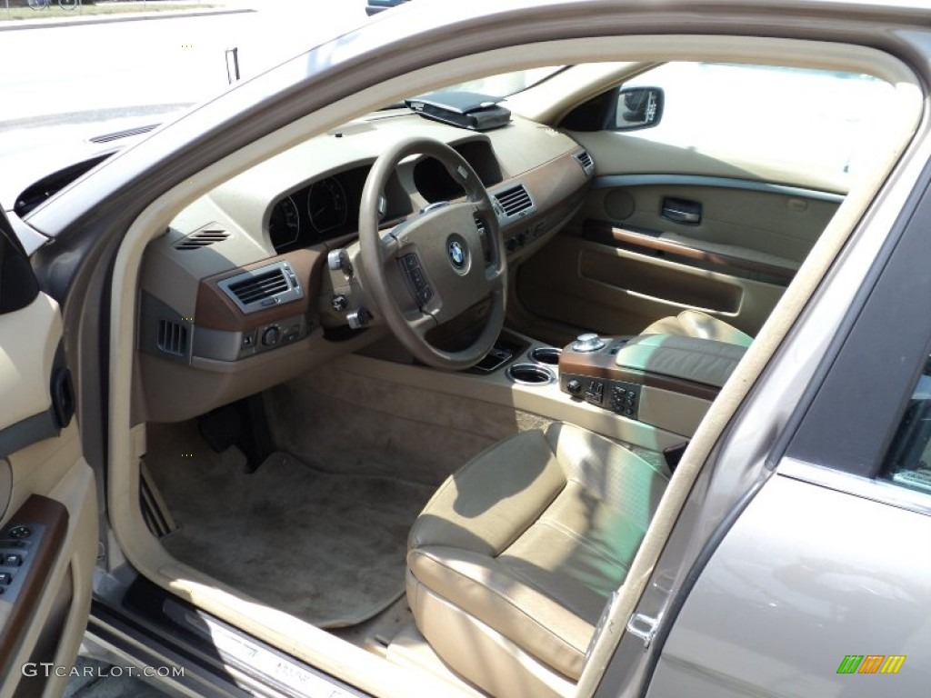 2002 7 Series 745i Sedan - Kalahari Beige Metallic / Beige III photo #6