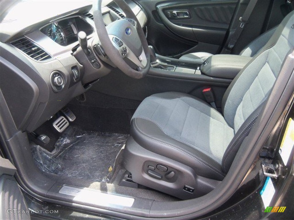 SHO Charcoal Black/Mayan Gray Miko Suede Interior 2013 Ford Taurus SHO AWD Photo #67487452