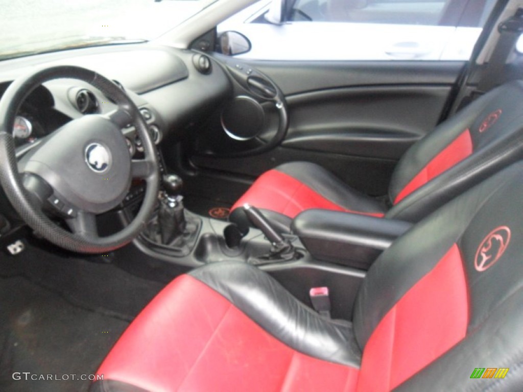 2002 Cougar V6 Coupe - Black / Midnight Black/Red photo #12