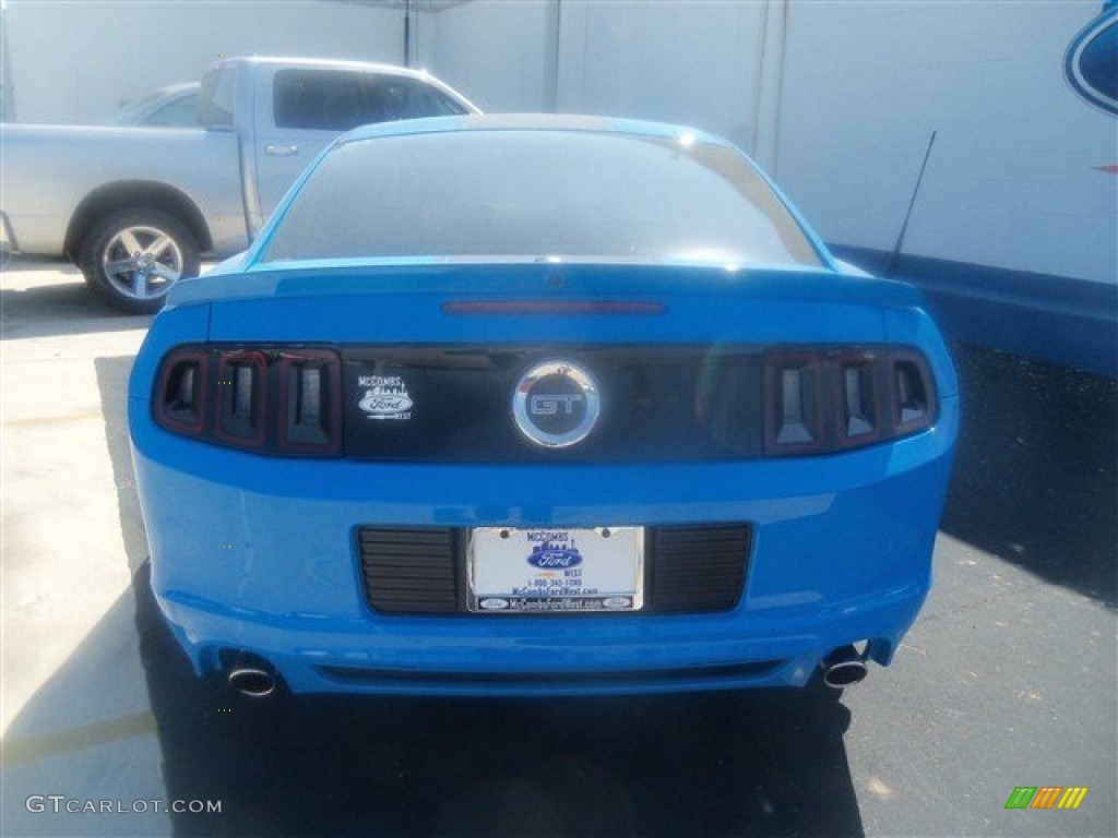 2013 Mustang GT Premium Coupe - Grabber Blue / Charcoal Black photo #4