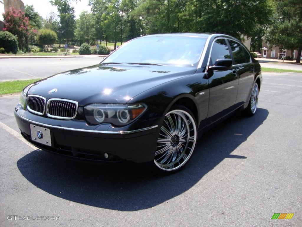 2004 7 Series 745Li Sedan - Jet Black / Black/Black photo #1