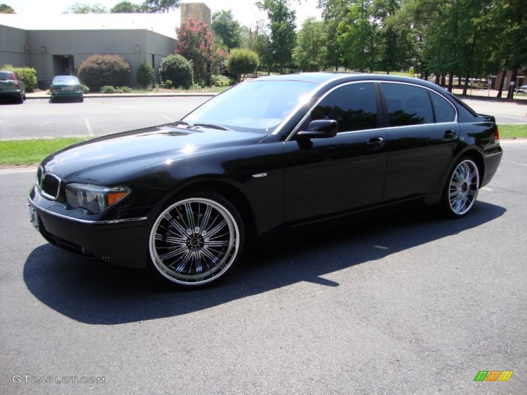 2004 7 Series 745Li Sedan - Jet Black / Black/Black photo #2