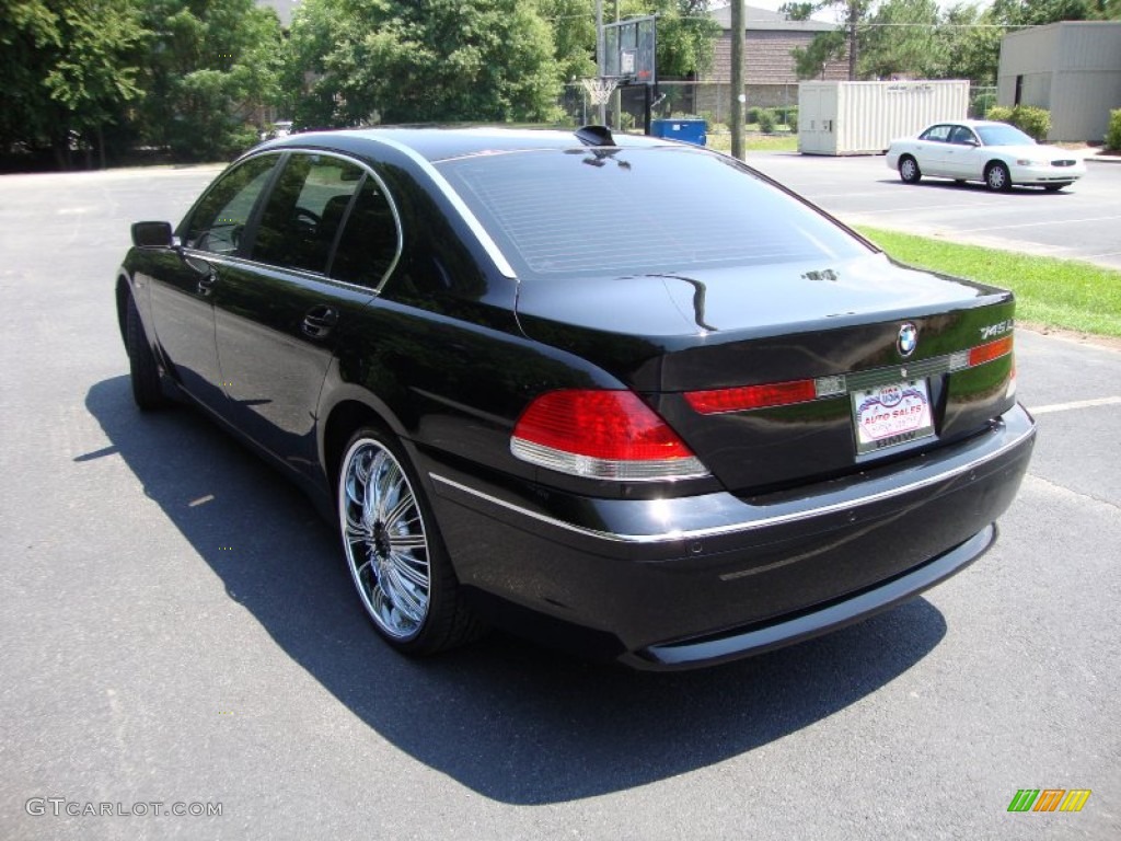 2004 7 Series 745Li Sedan - Jet Black / Black/Black photo #4