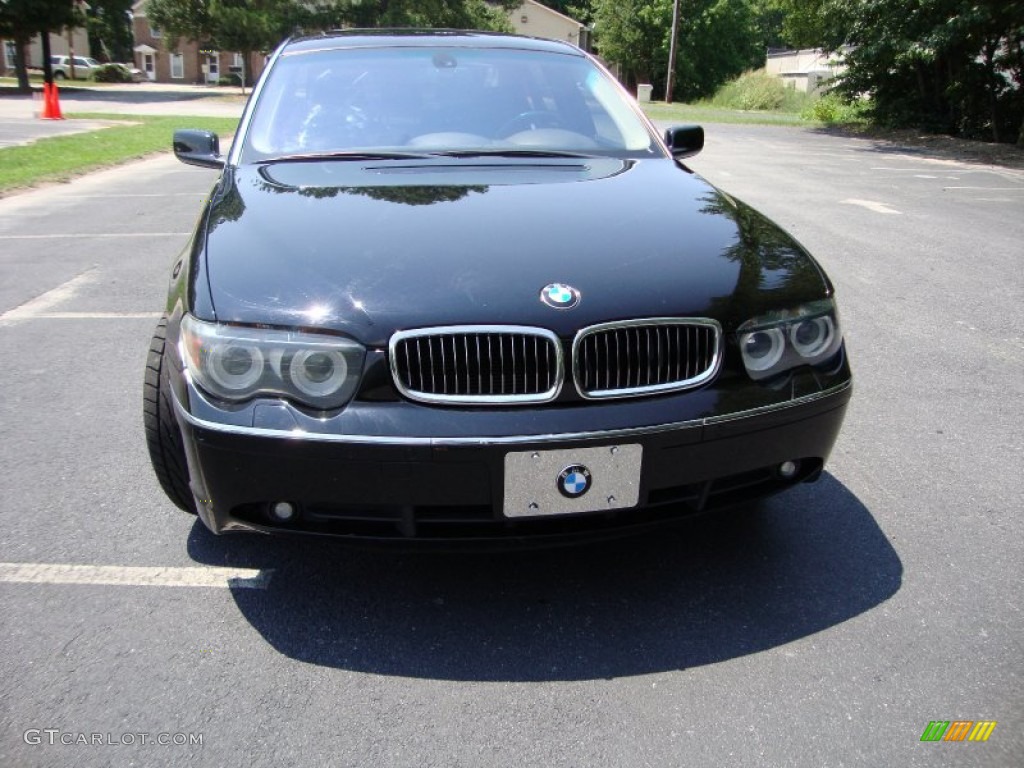 2004 7 Series 745Li Sedan - Jet Black / Black/Black photo #7