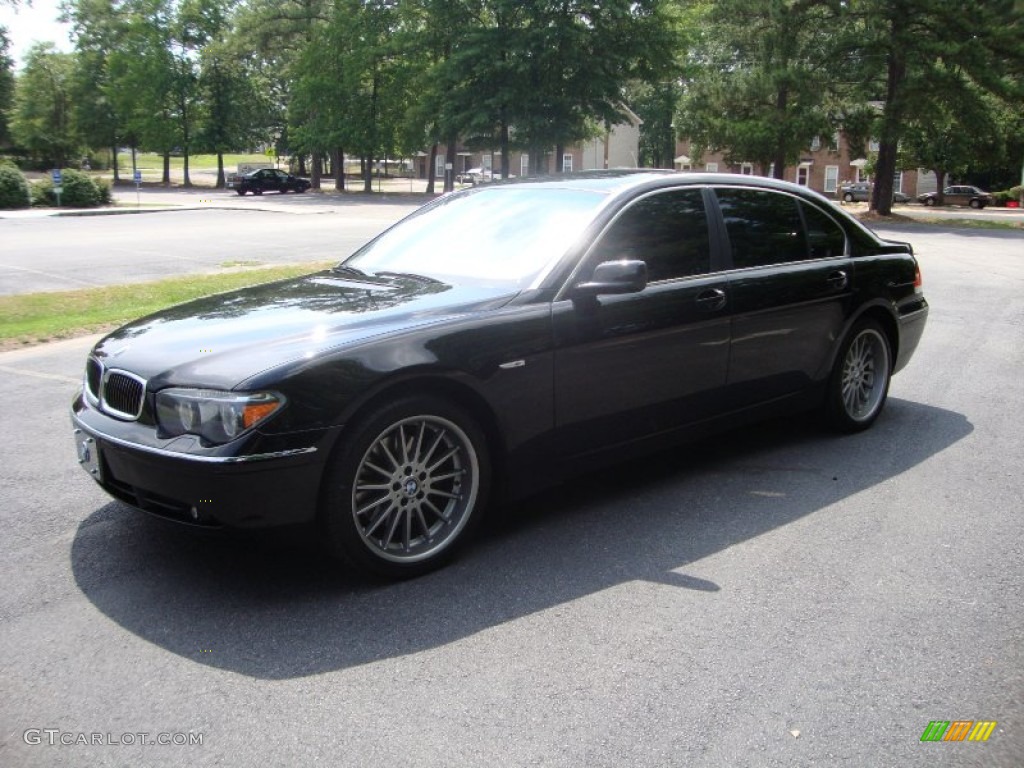 2004 7 Series 745Li Sedan - Jet Black / Black/Black photo #12