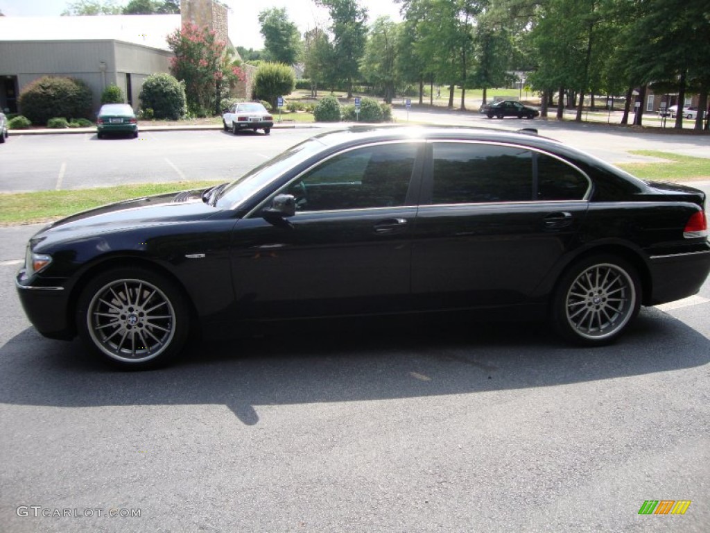 2004 7 Series 745Li Sedan - Jet Black / Black/Black photo #13