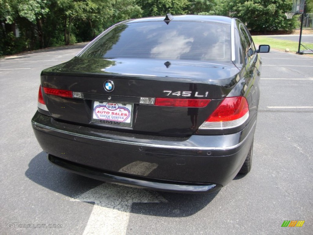 2004 7 Series 745Li Sedan - Jet Black / Black/Black photo #16