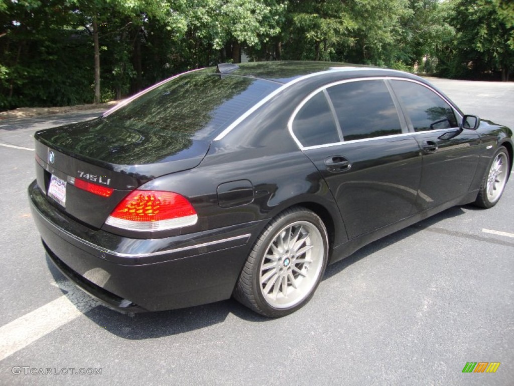 2004 7 Series 745Li Sedan - Jet Black / Black/Black photo #17