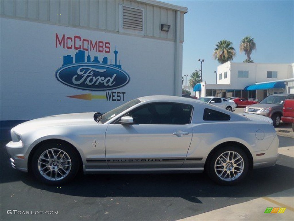 2013 Mustang V6 Premium Coupe - Ingot Silver Metallic / Charcoal Black photo #2