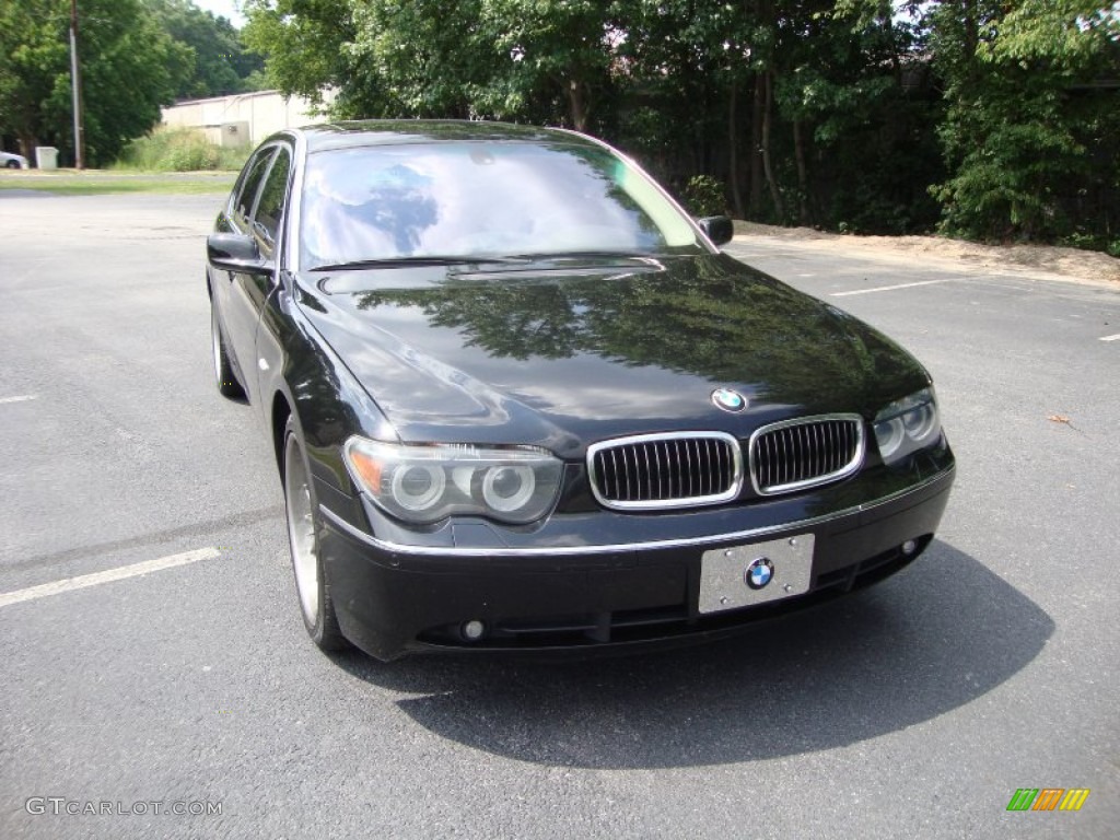 2004 7 Series 745Li Sedan - Jet Black / Black/Black photo #19