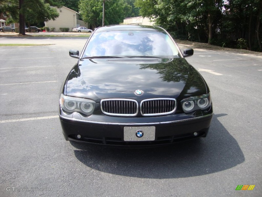 2004 7 Series 745Li Sedan - Jet Black / Black/Black photo #20