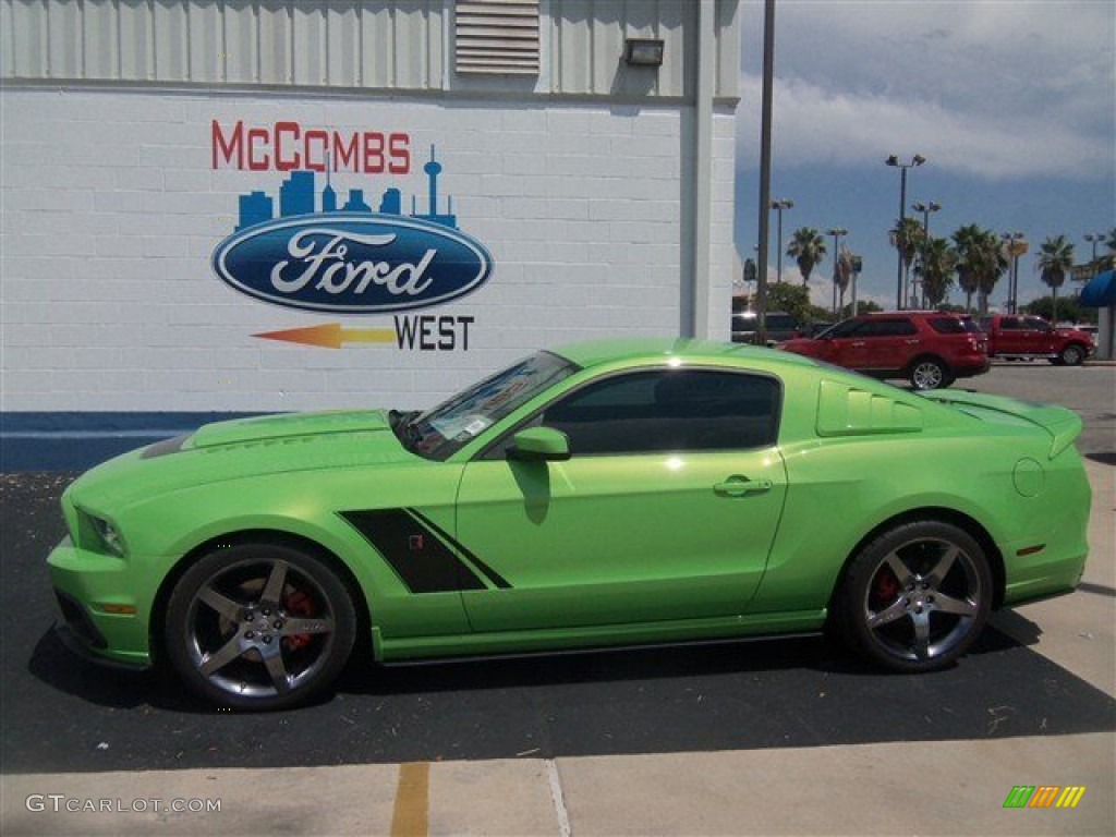 2013 Mustang Roush Stage 3 Coupe - Gotta Have It Green / Roush Black photo #1