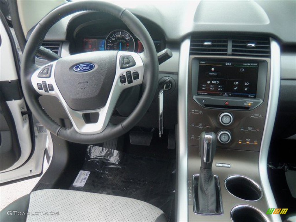 2013 Ford Edge SEL EcoBoost SEL Appearance Charcoal Black/Gray Alcantara Dashboard Photo #67490179