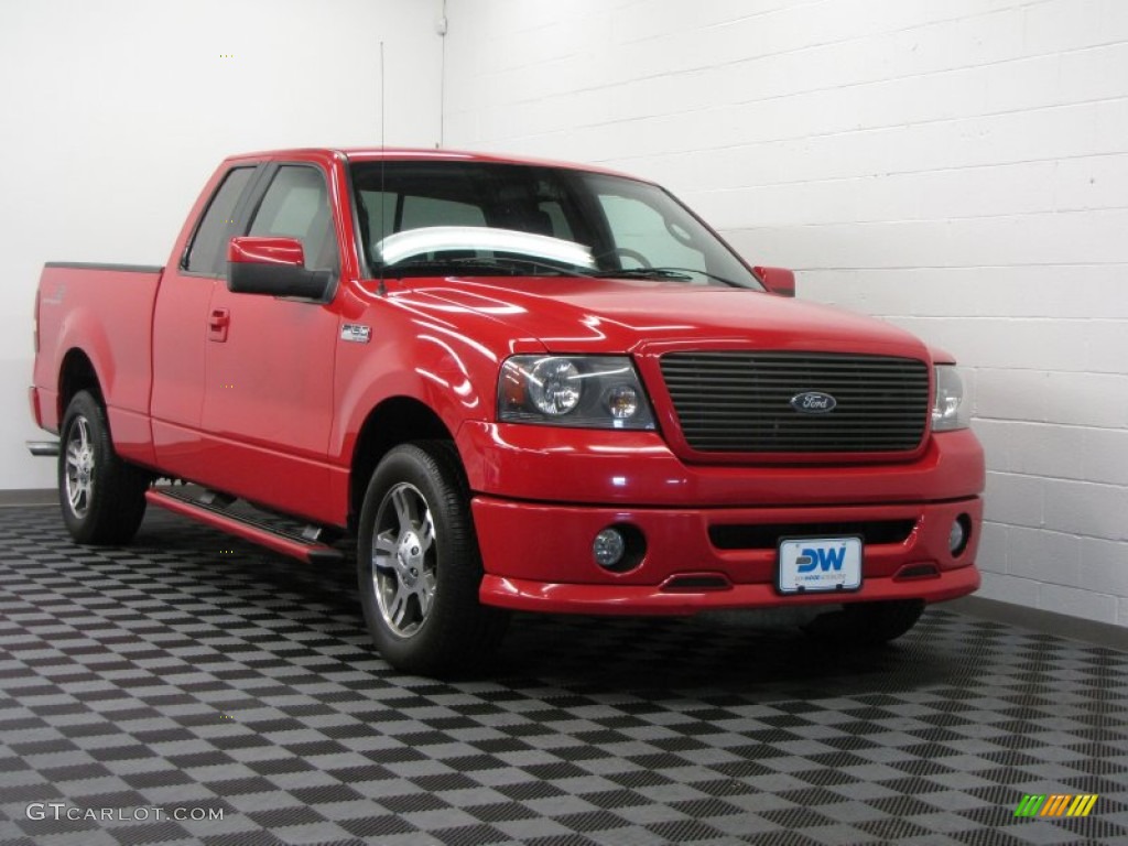 2007 F150 FX2 Sport SuperCab - Bright Red / Black/Red photo #1