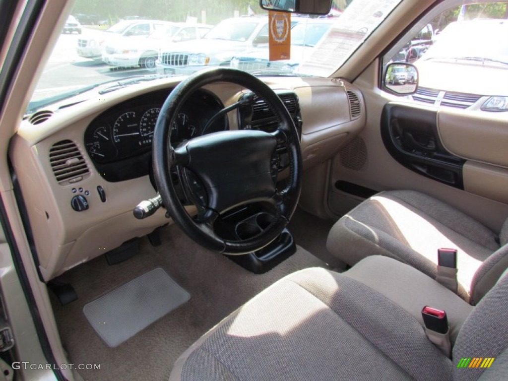 2000 Ranger XLT SuperCab 4x4 - Harvest Gold Metallic / Medium Prairie Tan photo #15