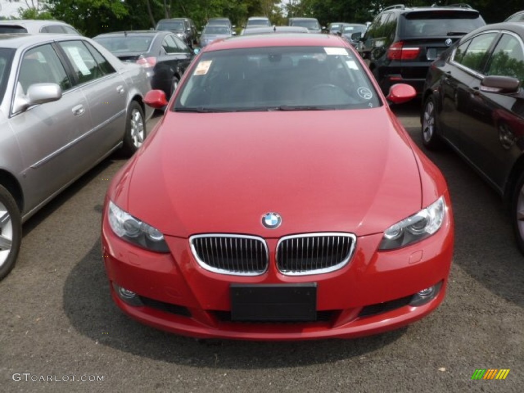 2007 3 Series 328xi Coupe - Crimson Red / Black photo #2