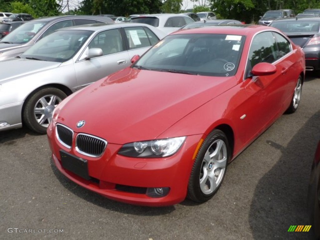 2007 3 Series 328xi Coupe - Crimson Red / Black photo #3