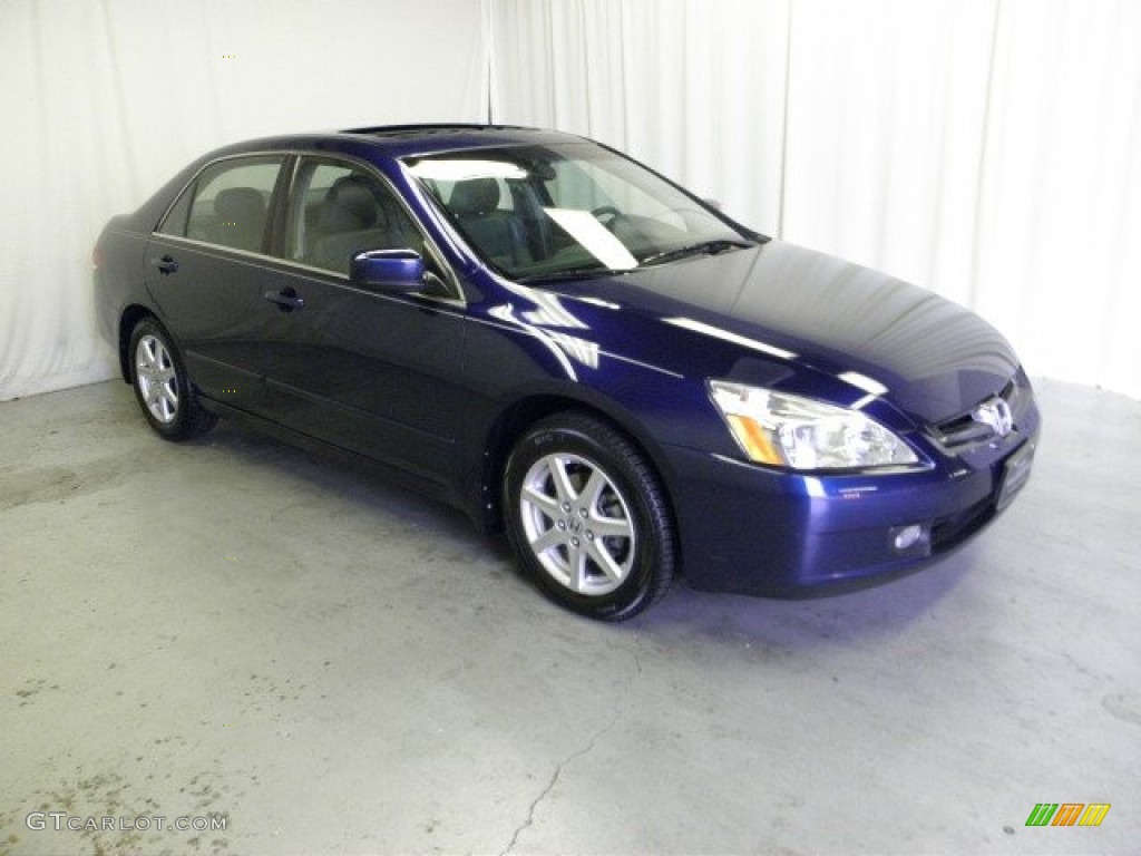 2003 Accord EX V6 Sedan - Eternal Blue Pearl / Gray photo #1
