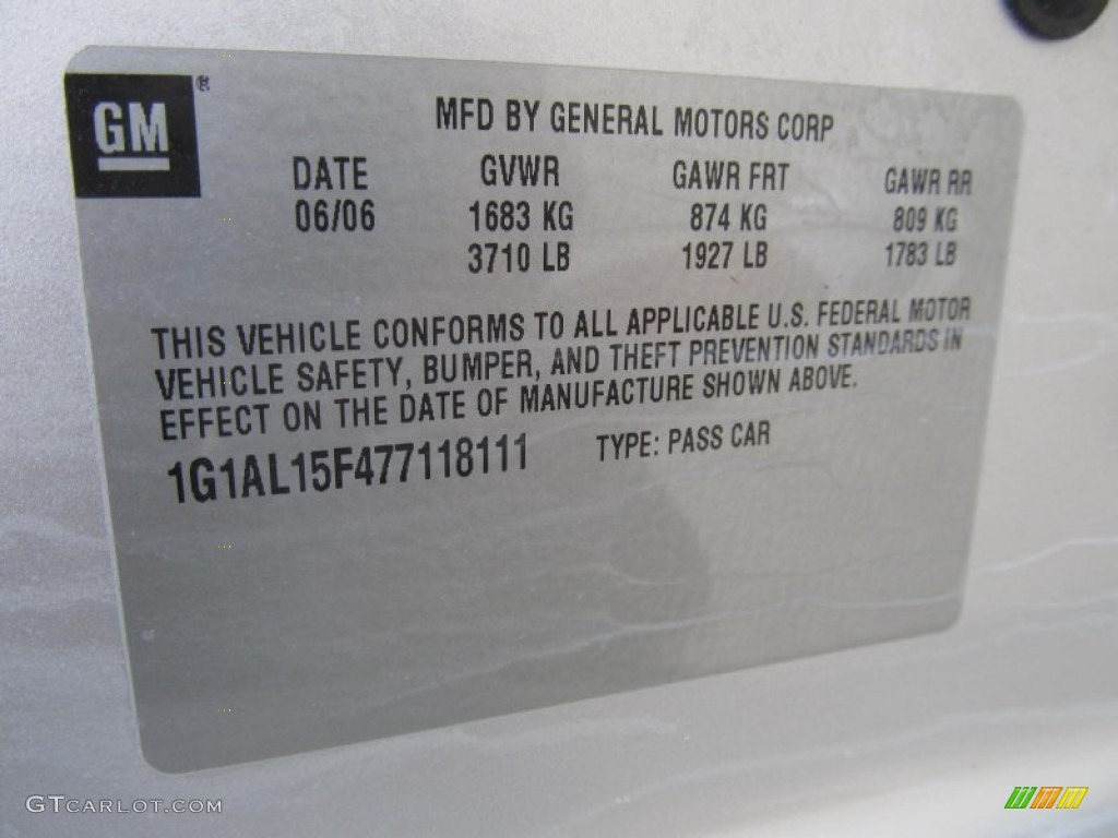 2007 Cobalt LT Coupe - Ultra Silver Metallic / Gray photo #14