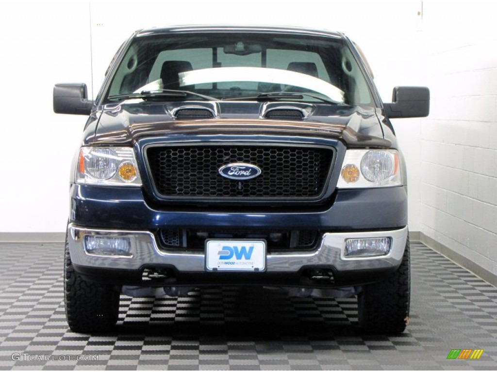 2005 F150 XLT SuperCrew 4x4 - True Blue Metallic / Medium Flint/Dark Flint Grey photo #3